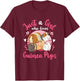 Guinea Pig Just a Girl Who Loves Guinea Pigs T-Shirt - T-Shirt | Maroon