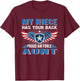 My Niece Has Your Back Proud Air Force Aunt Military Auntie T-Shirt - T-Shirt | Maroon