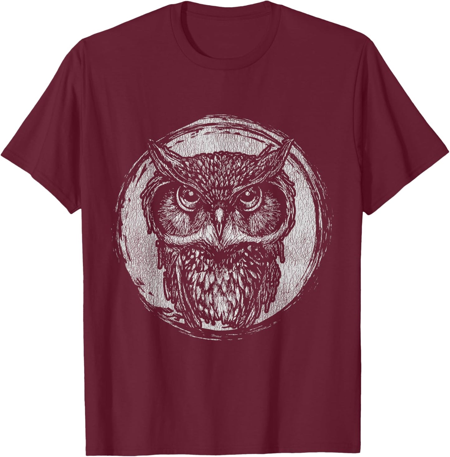 Wise Owl T-Shirt - T-Shirt | Maroon