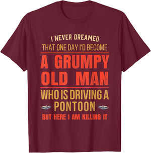Pontoon Boat Fun At The Lake Tritoon Captains T-Shirt - T-Shirt | Maroon