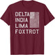 DILF Delta India Lima Foxtrot US Flag American Patriot T-Shirt - T-Shirt | Maroon