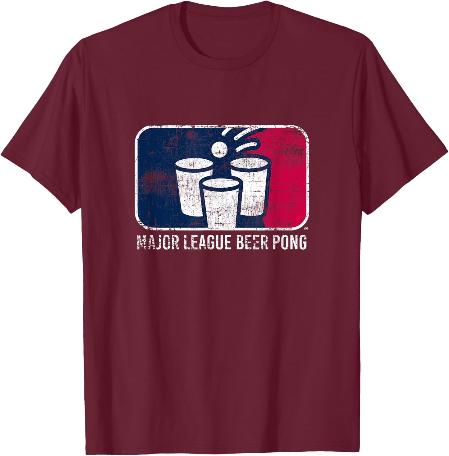Major League Beer Pong College Sports T-Shirt - T-Shirt | Maroon