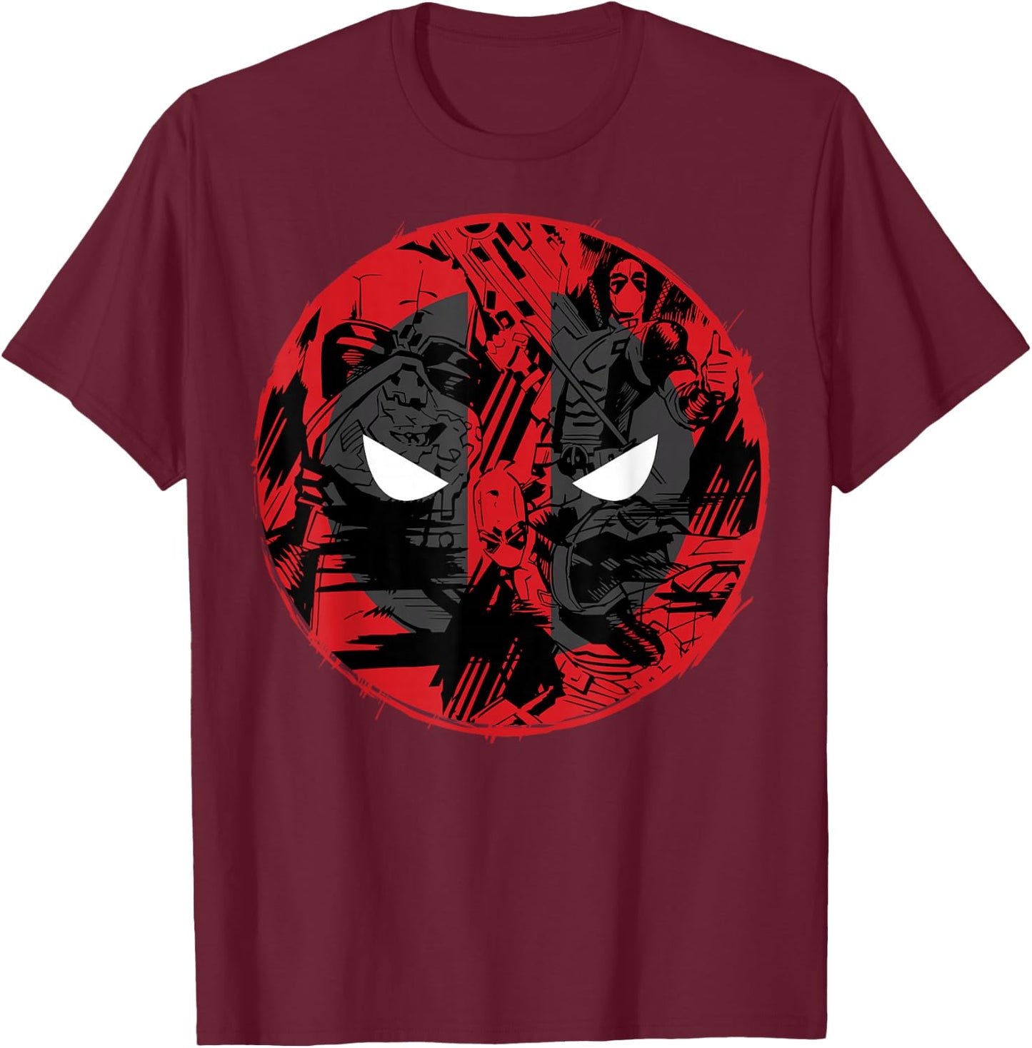 Marvel Deadpool Comic Logo Fill T-Shirt - T-Shirt | Maroon