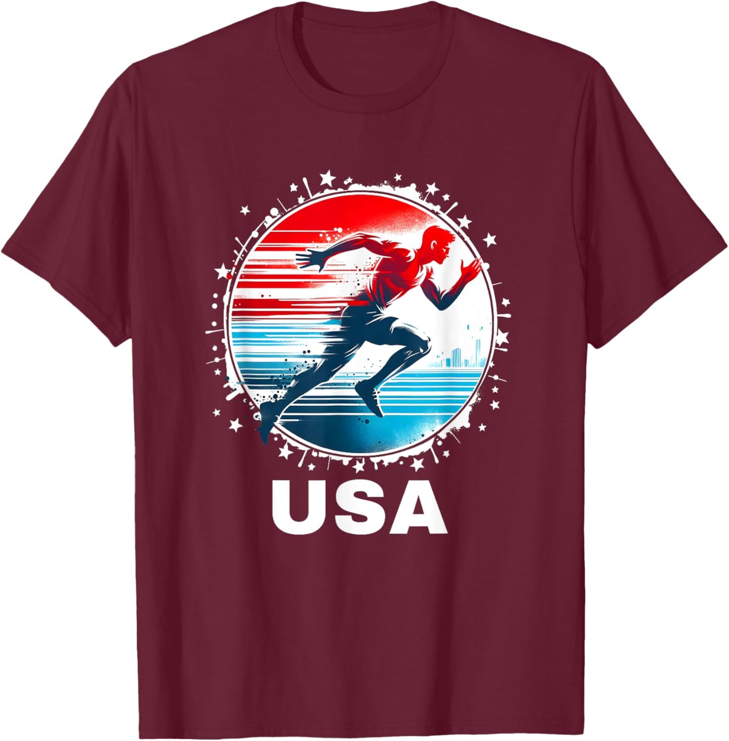 USA Team Track and Field Shirt Women Kids Track T-Shirt - T-Shirt | Maroon