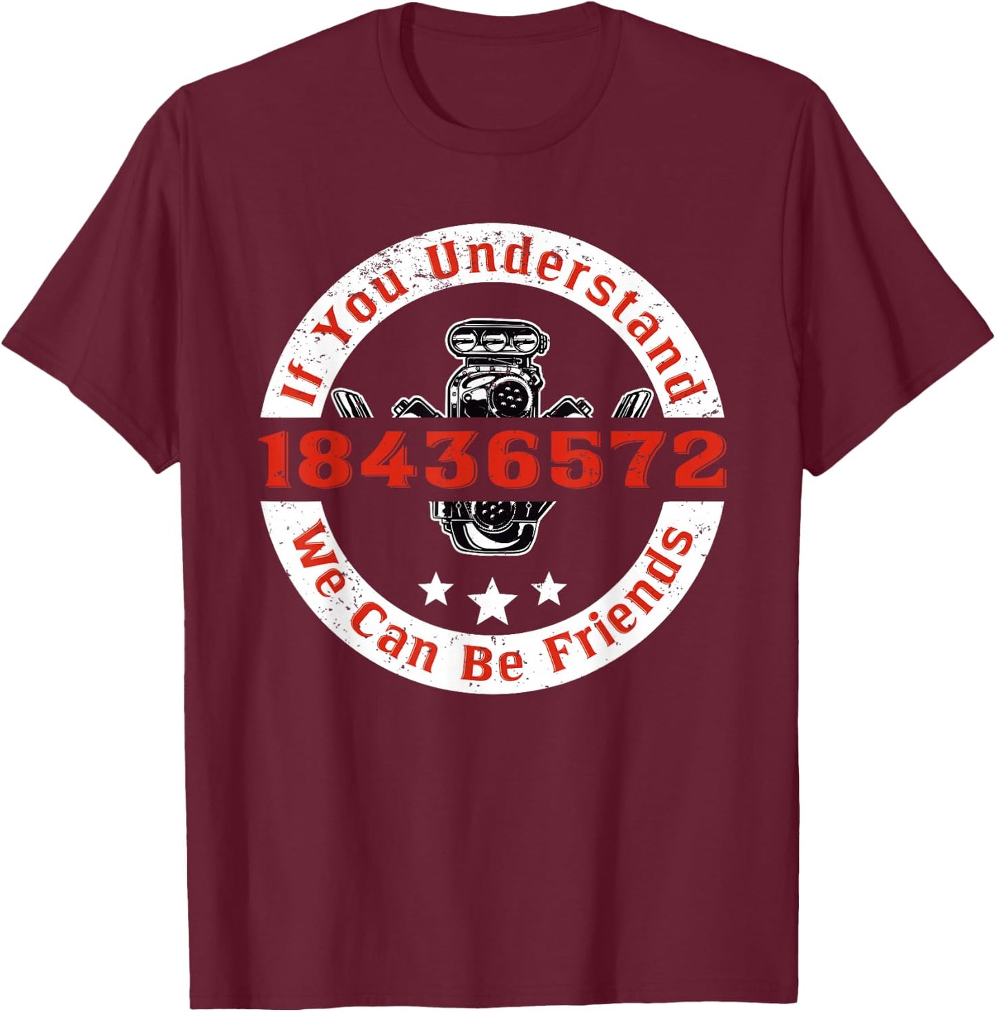 Mechanic Car Mechanic 18436572 V8 Mechanical Engineer T-Shirt - T-Shirt | Maroon