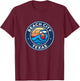 Beach City Texas TX Vintage Nautical Waves Design T-Shirt - T-Shirt | Maroon