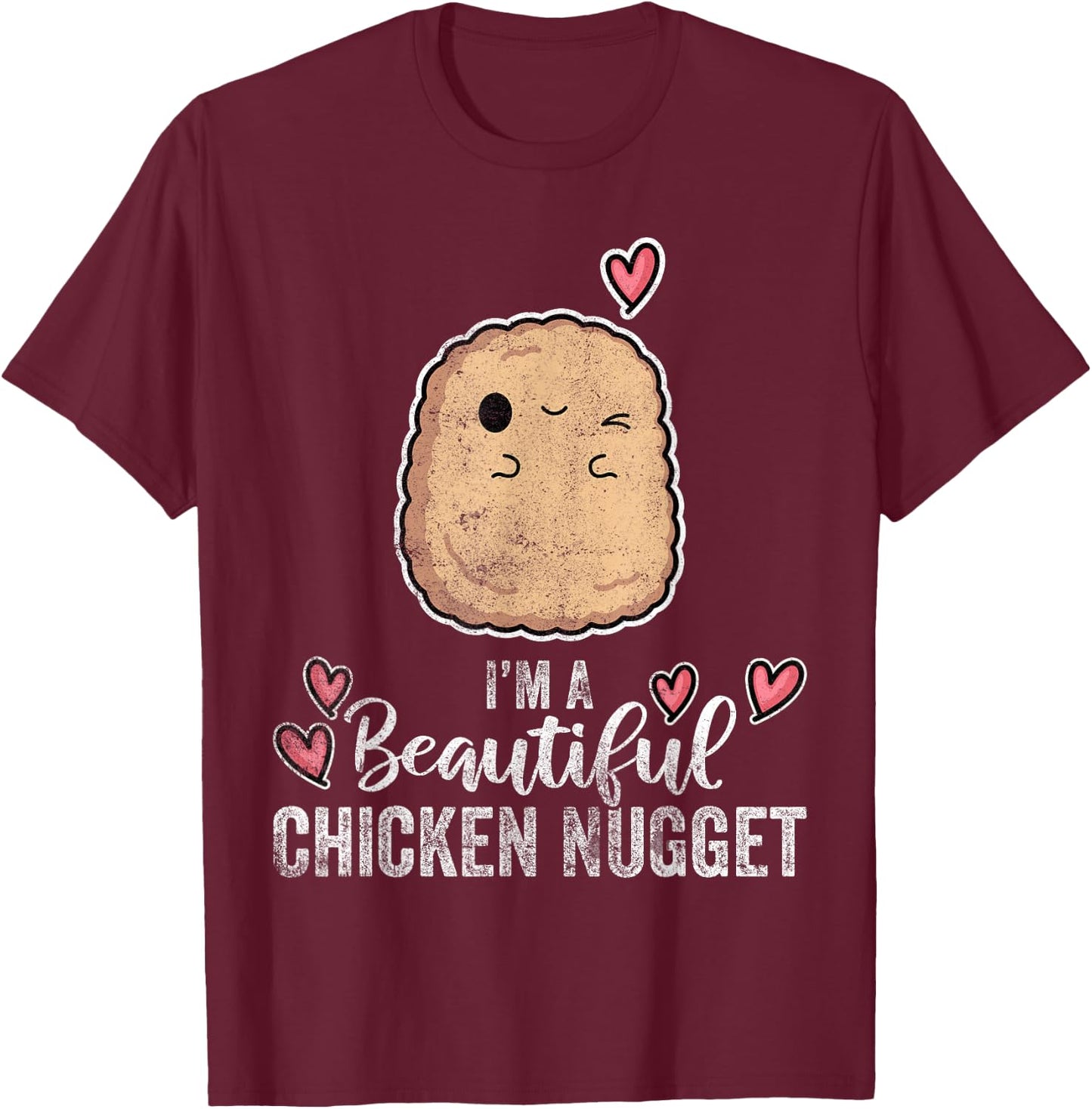 Ich bin ein schönes Chicken Nuggets Women Youth Children T-Shirt - T-Shirt | Maroon