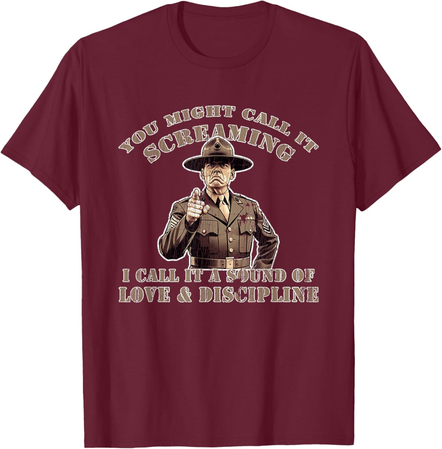 Drill Sergeant Military Drill Team Instructor Bootcamp Gifts T-Shirt - T-Shirt | Maroon