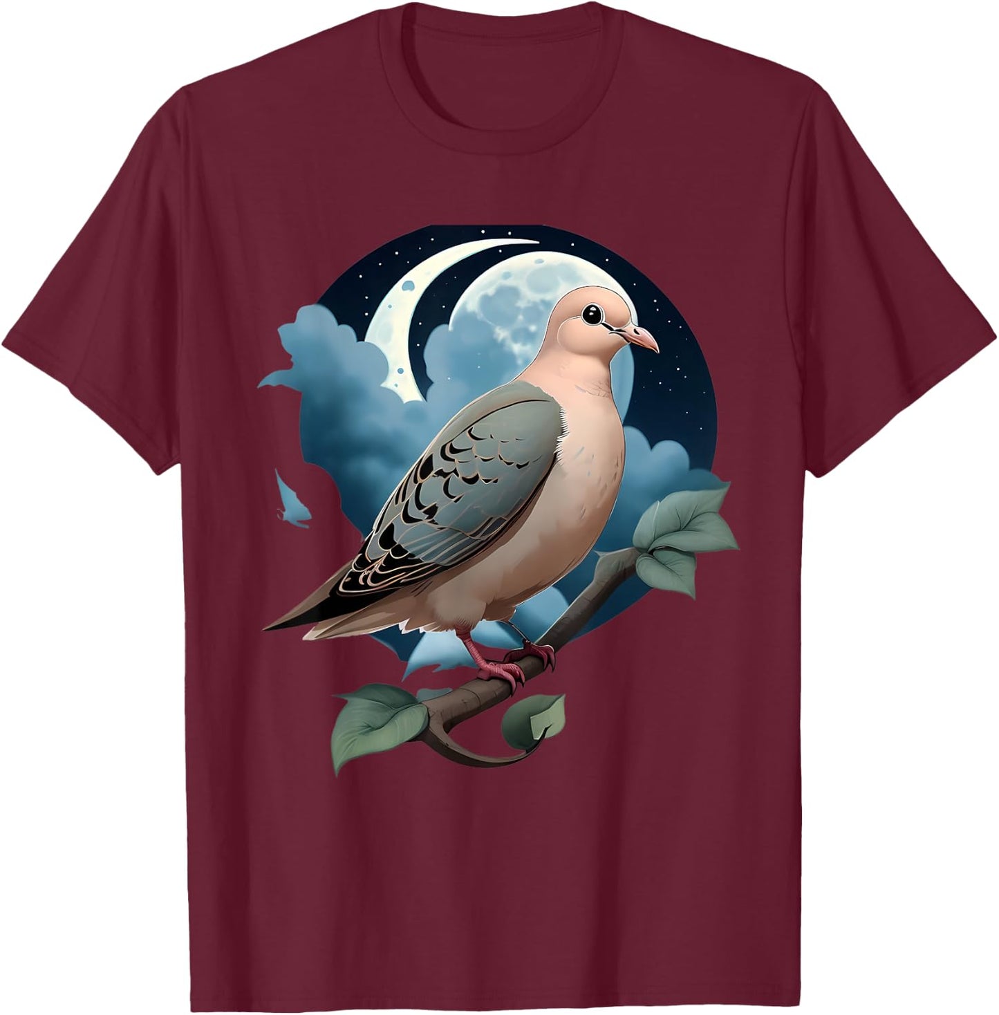 Vintage Style Mourning Dove T-Shirt - T-Shirt | Maroon