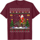 Armadillo Ugly Xmas Gift Santa Riding Armadillo Christmas T-Shirt - T-Shirt | Maroon