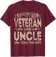 I have two titles Veteran and Uncle Funny Proud US Army T-Shirt - T-Shirt | Maroon