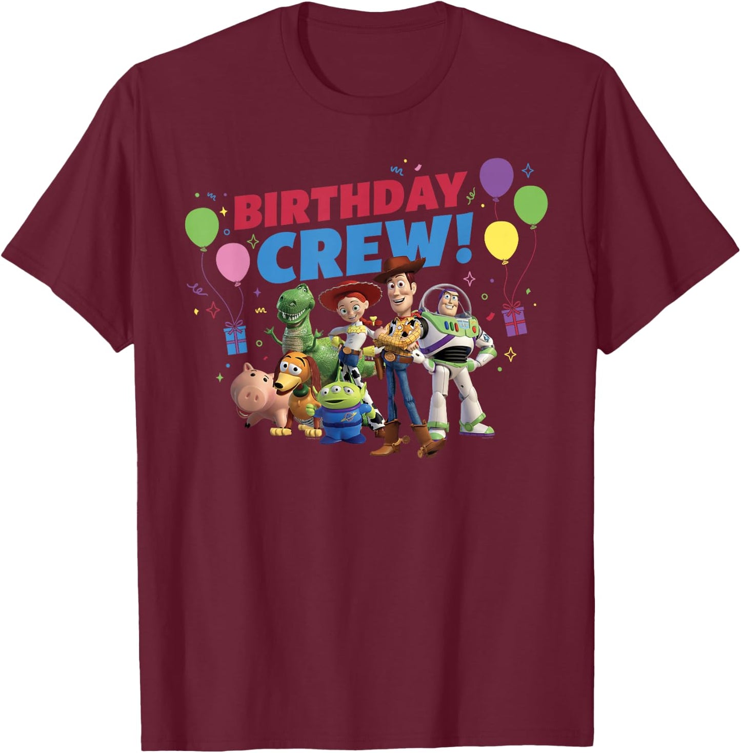 Disney and Pixar's Toy Story Family Party Birthday Crew T-Shirt - T-Shirt | Maroon