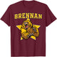 Brennan Bears High School Team Spirit T-Shirt - T-Shirt | Maroon