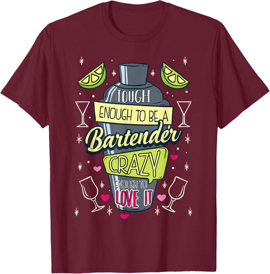 Bartender Mixologist Barkeeper Cocktailbar Club Bartending T-Shirt - T-Shirt | Maroon