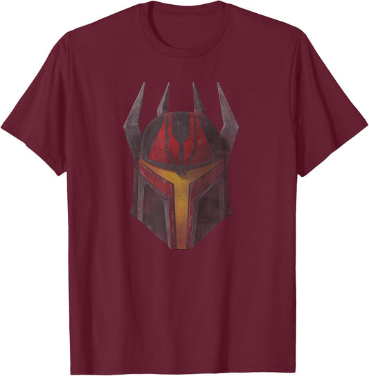 Star Wars The Clone Wars Super Commando Helmet T-Shirt - T-Shirt | Maroon