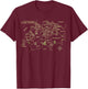Switzerland Country Map Outline T-Shirt - T-Shirt | Maroon