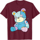Pastel Gothic Teddy Bear Nu Goth Menhera Kawaii Anime T-Shirt - T-Shirt | Maroon