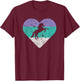 Unicorn Retro Gift or Girls T-Shirt - T-Shirt | Maroon
