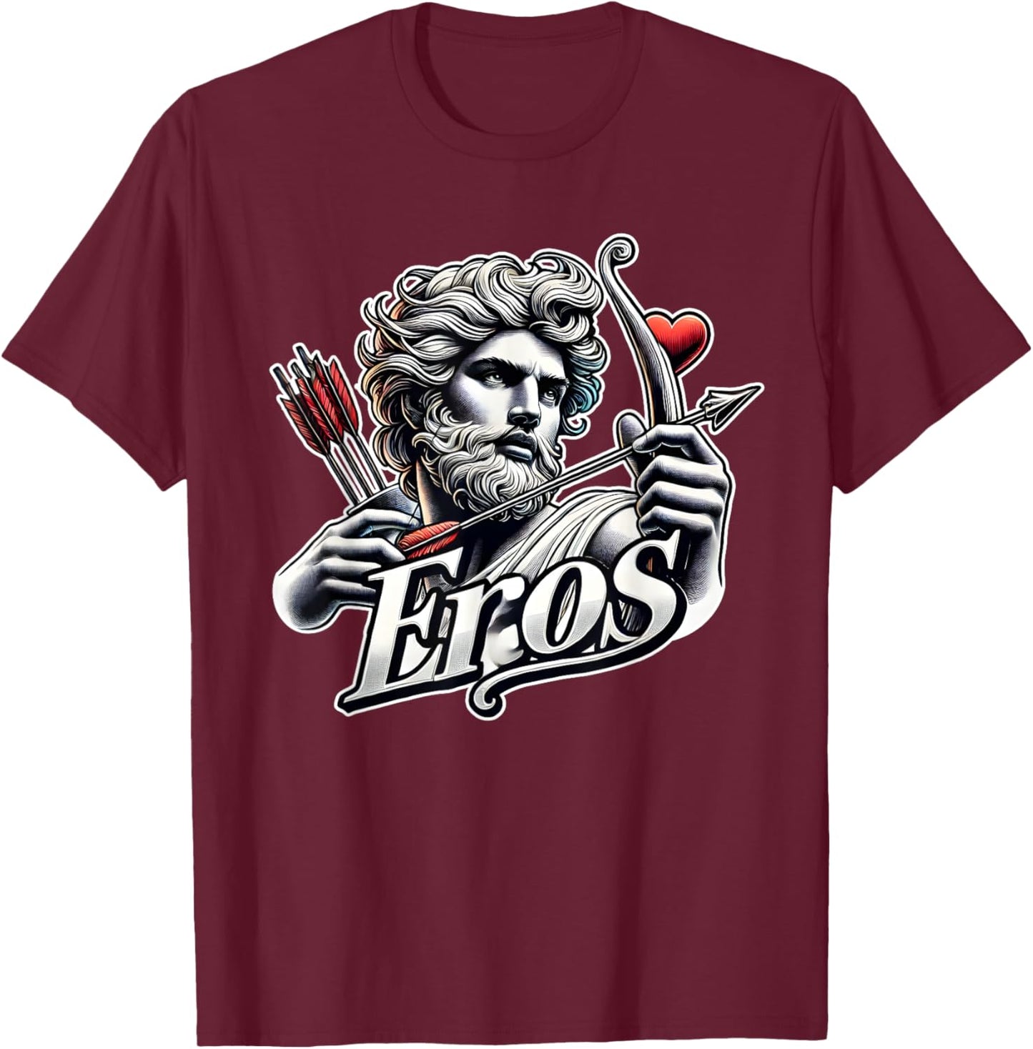 Eros Greek God of Love Mythology Ancient Greece T-Shirt - T-Shirt | Maroon