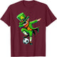 Leprechaun Playing Soccer St Patricks Day Sport Boys T-Shirt - T-Shirt | Maroon