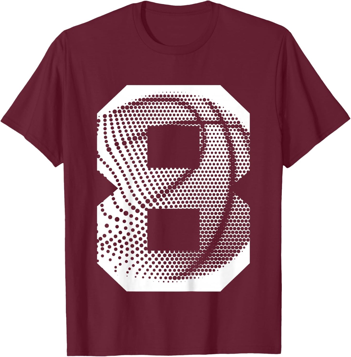 Kids 8th Birthday Boy Basketball Player Basketball 8 Years Old T-Shirt - T-Shirt | Maroon