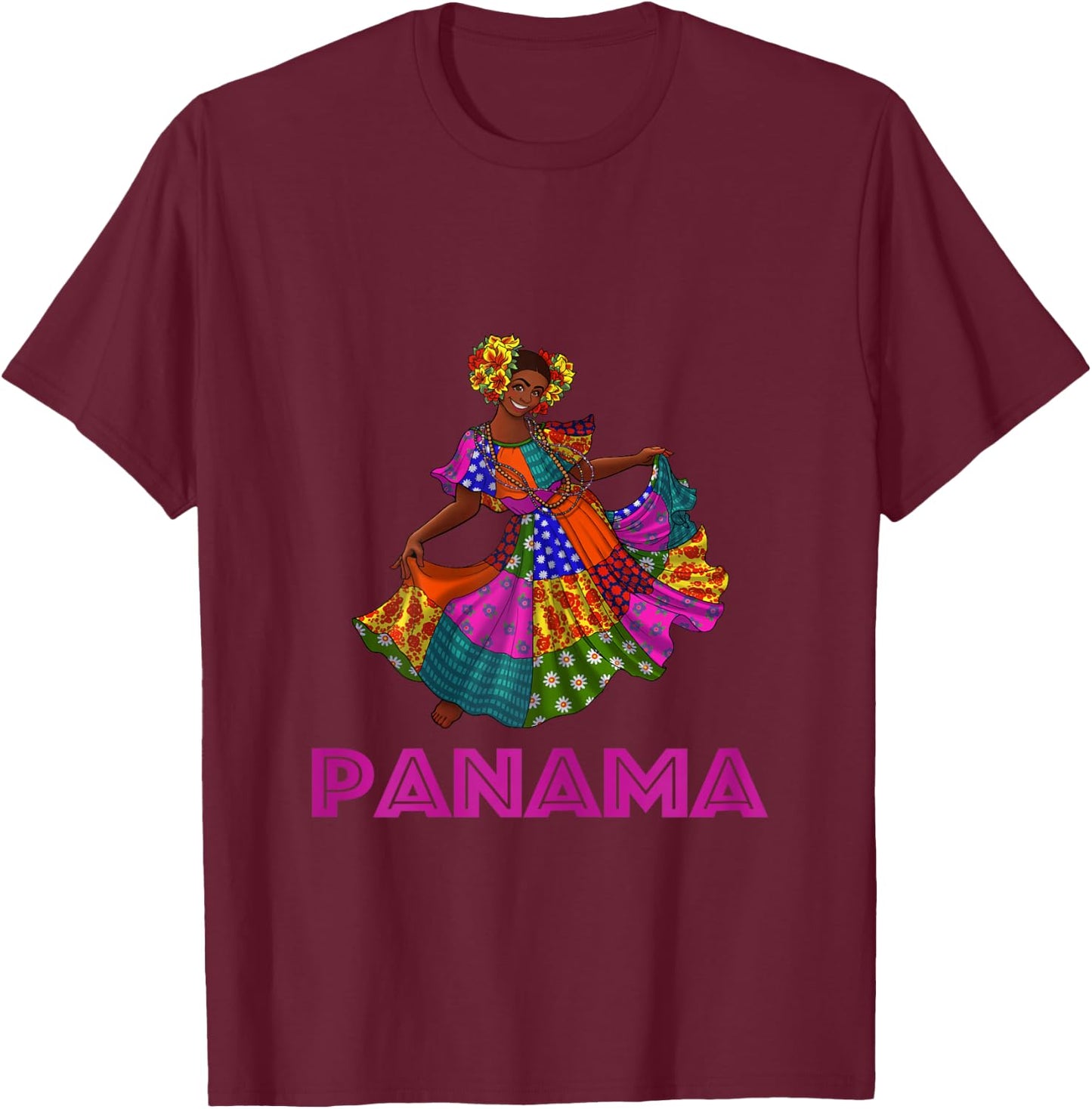Panamanian Cultural Tourist Tea, Panama Pride & Heritage T-Shirt - T-Shirt | Maroon