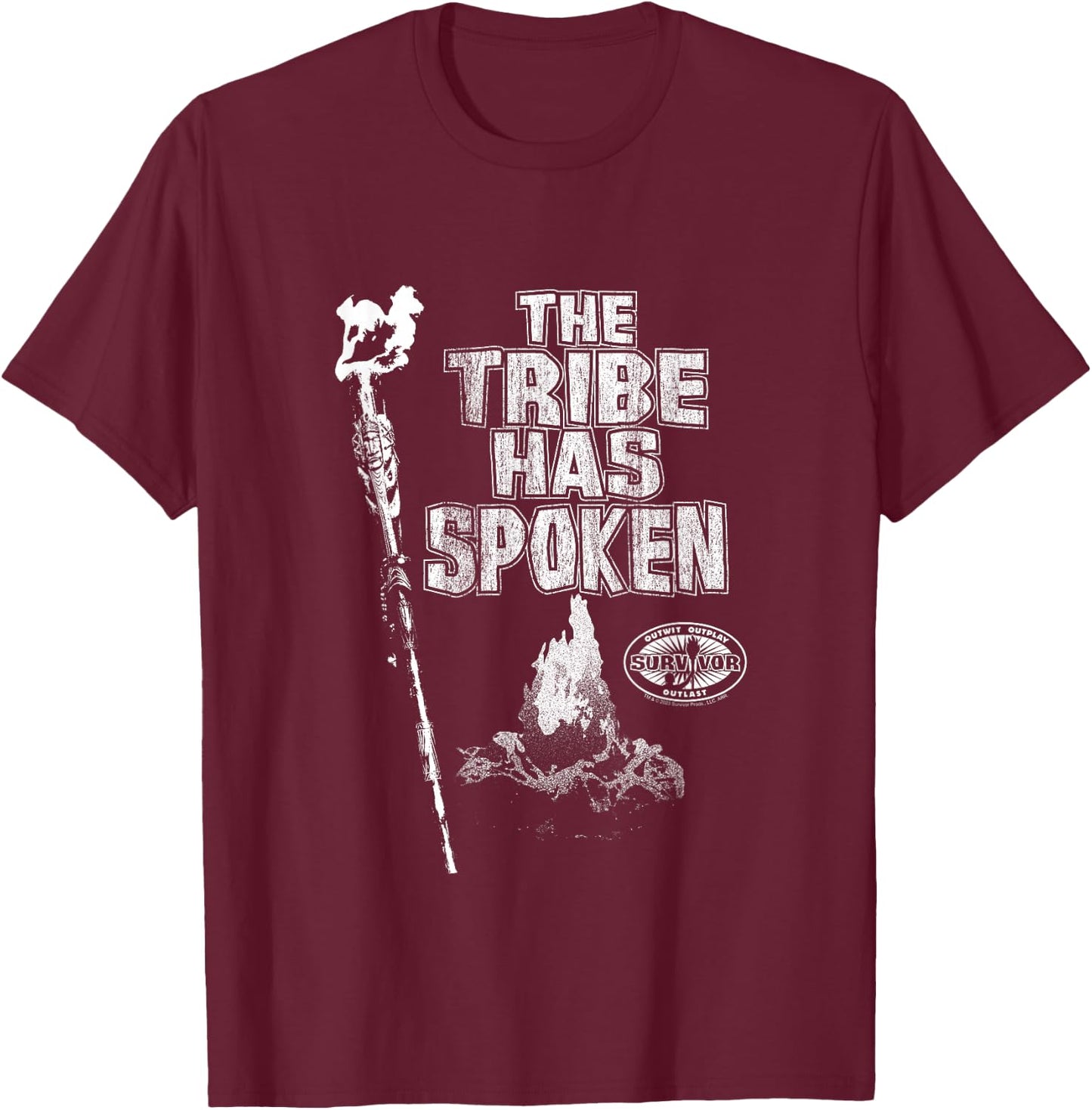 Survivor The Tribe has Spoken Fireplace T-Shirt - T-Shirt | Maroon
