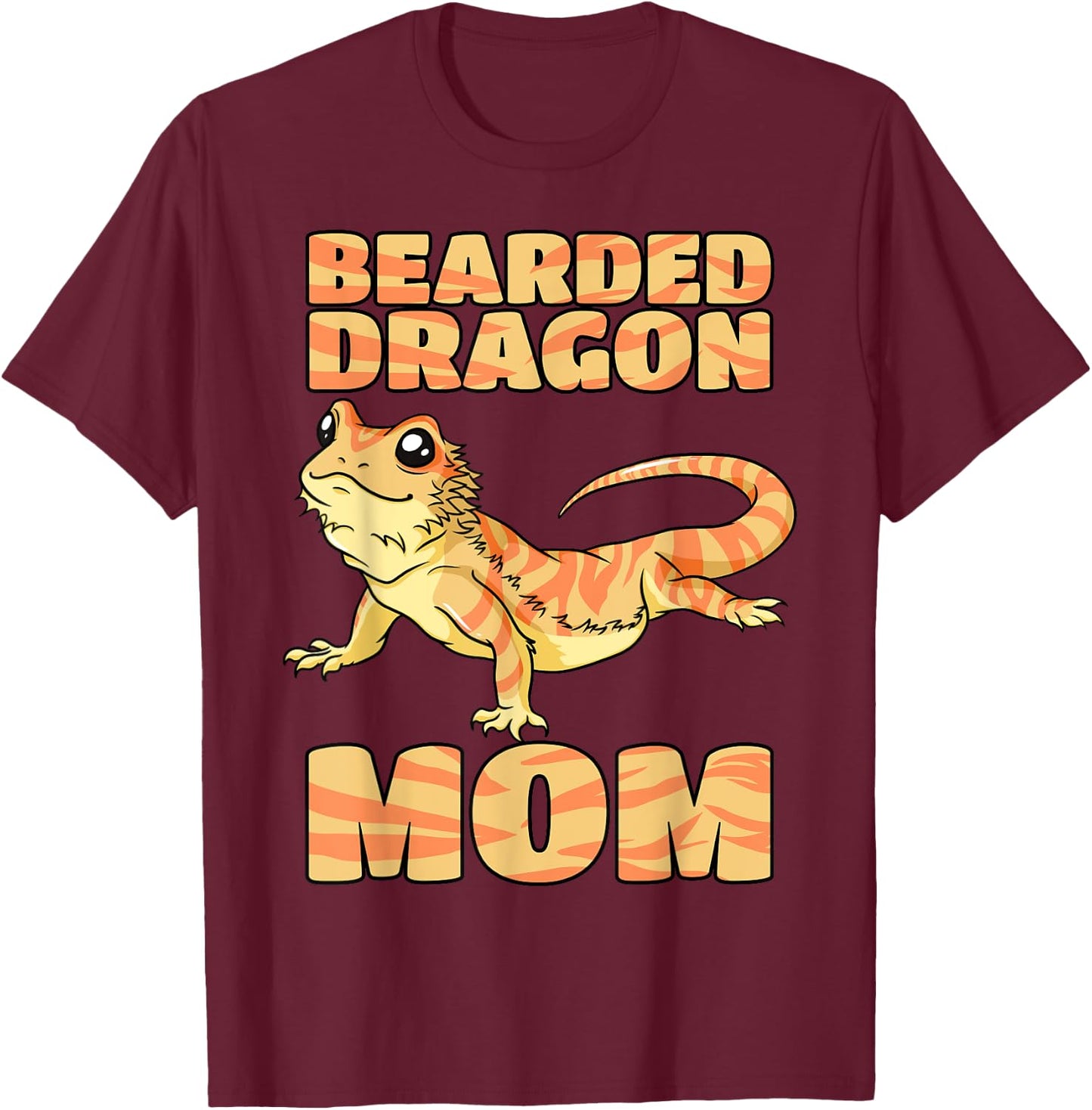 Bearded Dragon Mom Gecko Lizard Reptile Pet Mother's Day T-Shirt - T-Shirt | Maroon