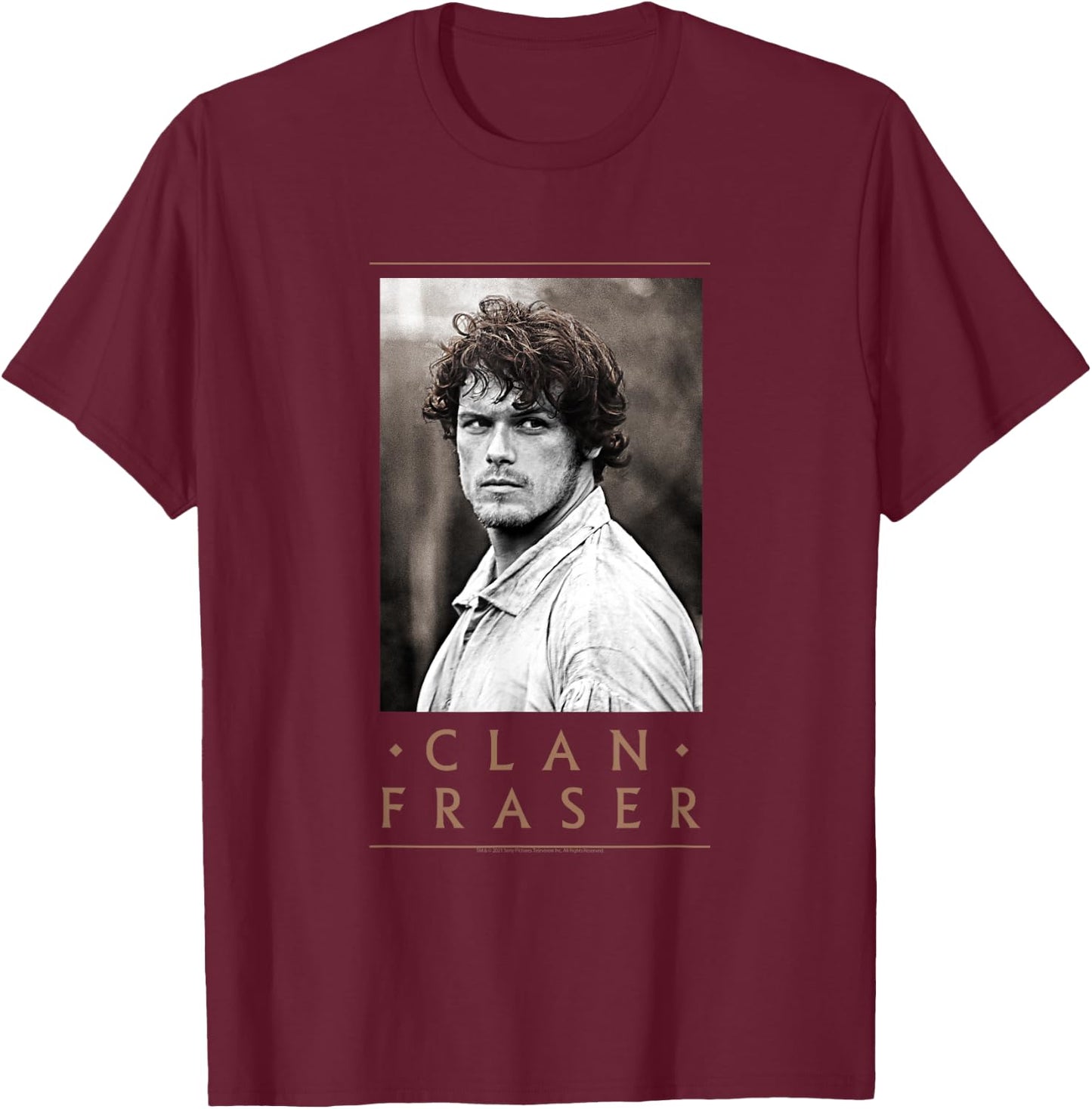 Outlander Clan Fraser T-Shirt - T-Shirt | Maroon