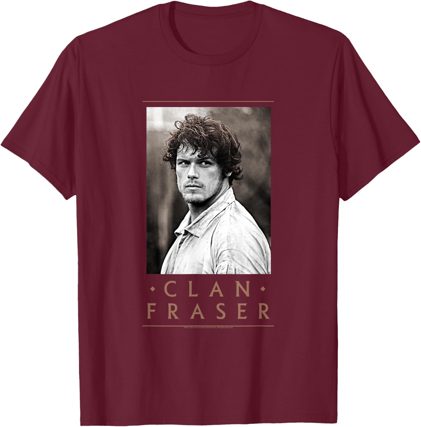 Outlander Clan Fraser T-Shirt - T-Shirt | Maroon