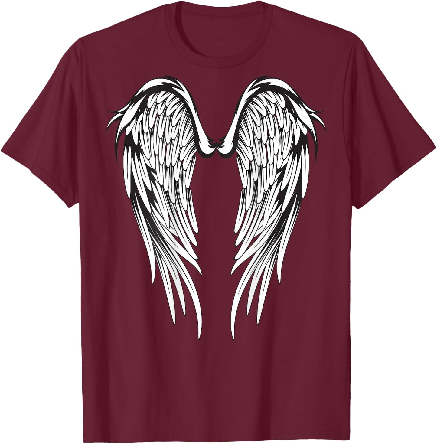 Wings #2 On The Back Side Angel T-Shirt - T-Shirt | Maroon