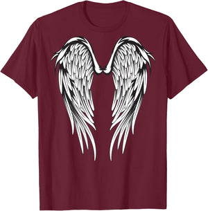 Wings #2 On The Back Side Angel T-Shirt - T-Shirt | Maroon