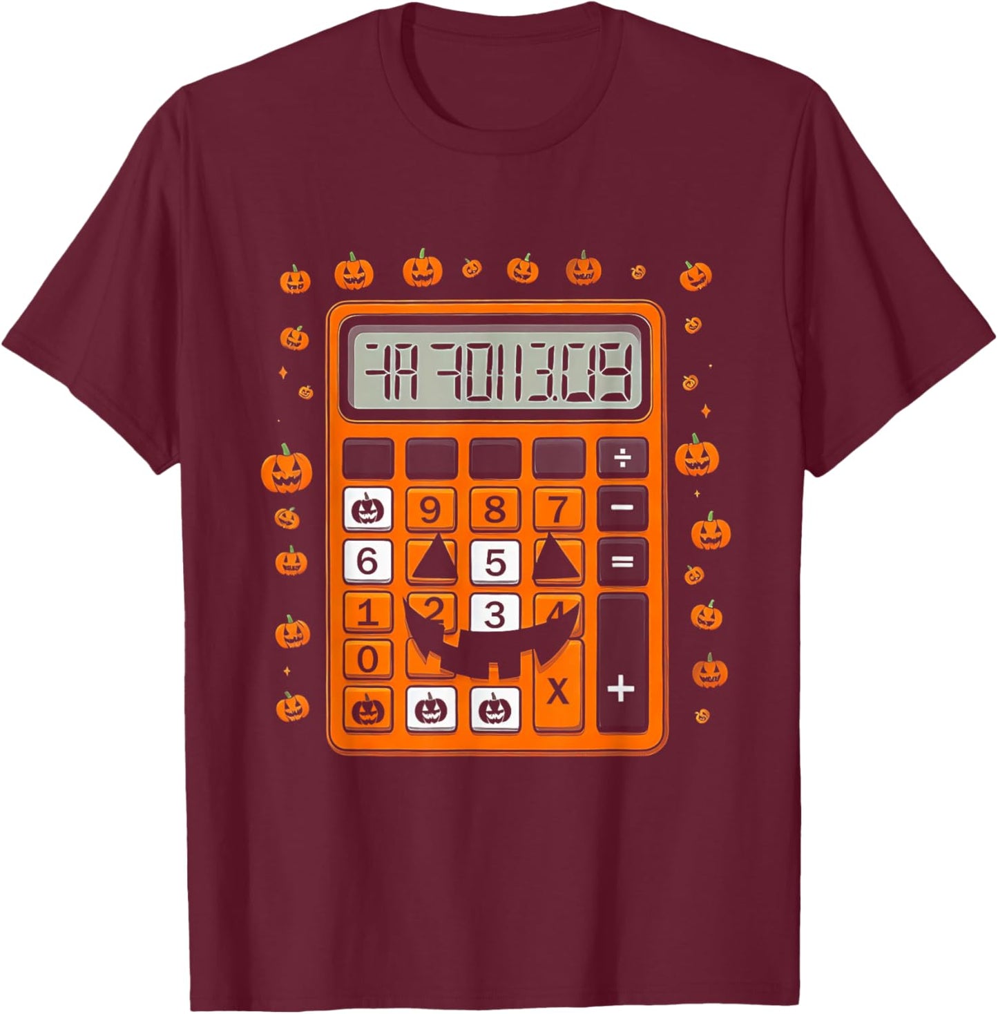 Calculator Halloween Costume Pretend Im A Calculating T-Shirt - T-Shirt | Maroon