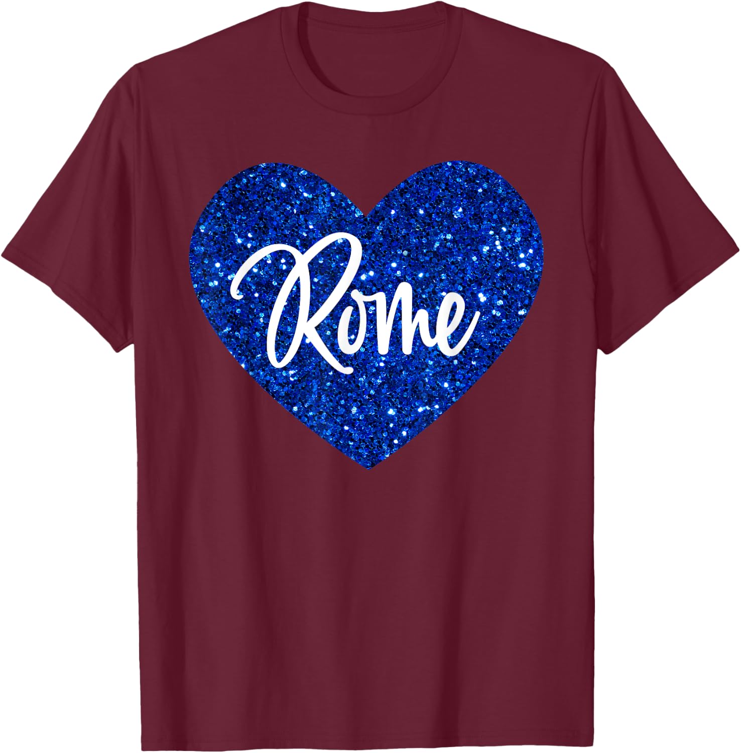 I Love Rome Italy T-Shirt - T-Shirt | Maroon