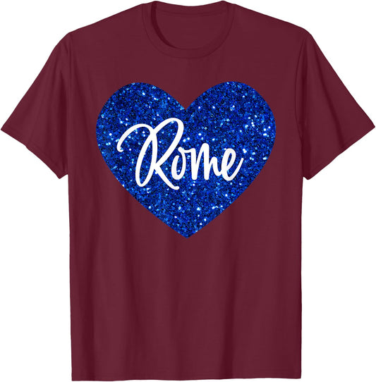 I Love Rome Italy T-Shirt - T-Shirt | Maroon