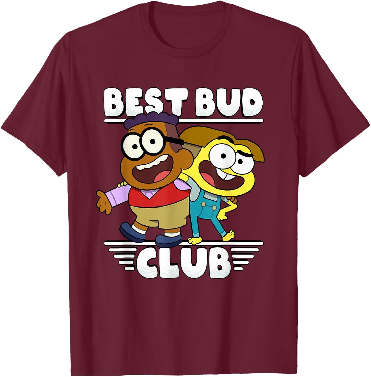 Disney Channel Big City Greens Cricket Remy Best Bud Club T-Shirt - T-Shirt | Maroon