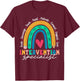 Intervention Specialist Appreciation Rainbow T-Shirt - T-Shirt | Maroon