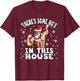 There's Some Ho Ho Hos In This House I Sexy Santa Claus T-Shirt - T-Shirt | Maroon