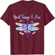 God Says I Am Dragonfly Christian Women Girls Kids Religious T-Shirt - T-Shirt | Maroon