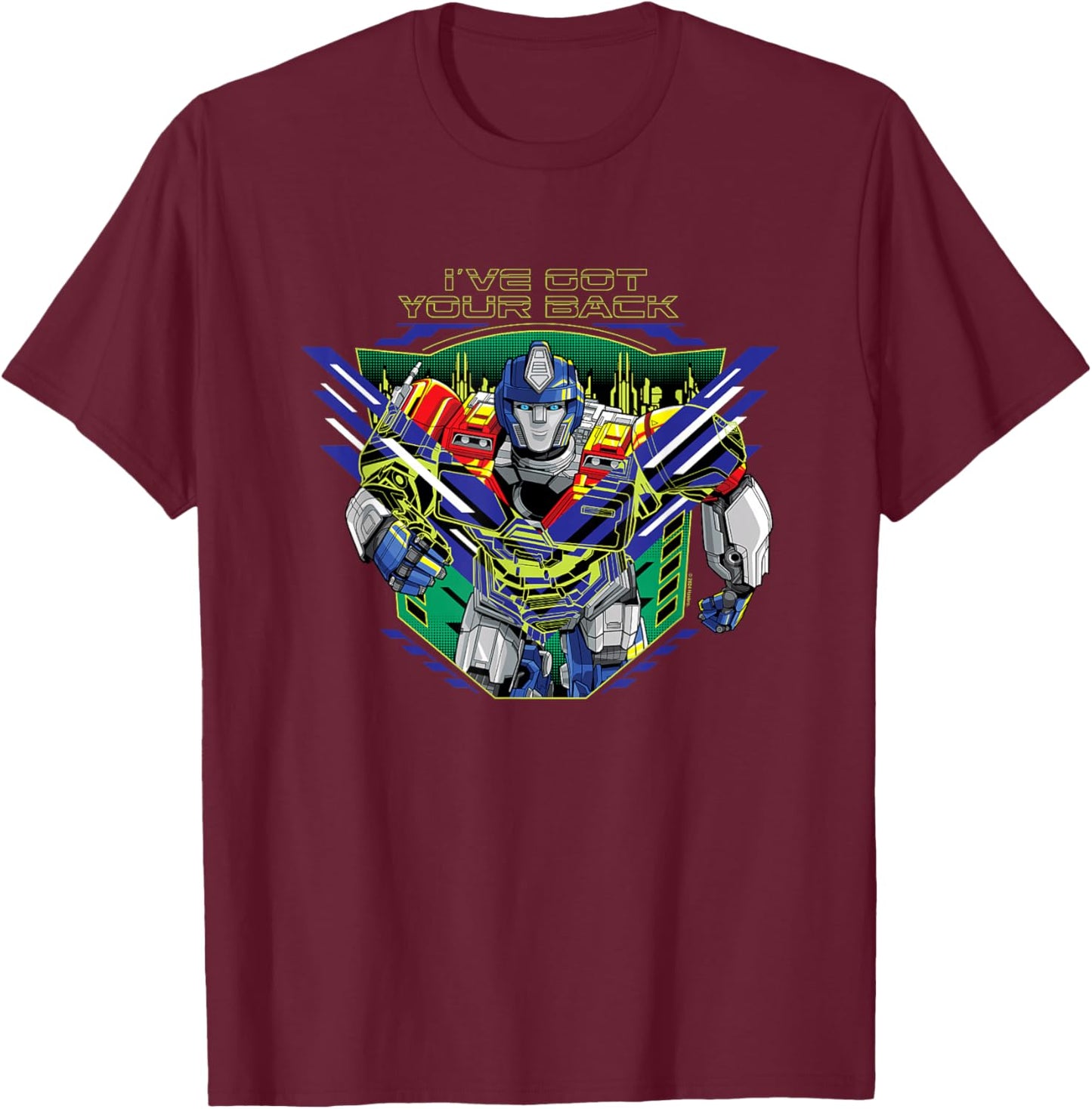 Transformers One I've Got Your Back Orion Pax Logo T-Shirt - T-Shirt | Maroon