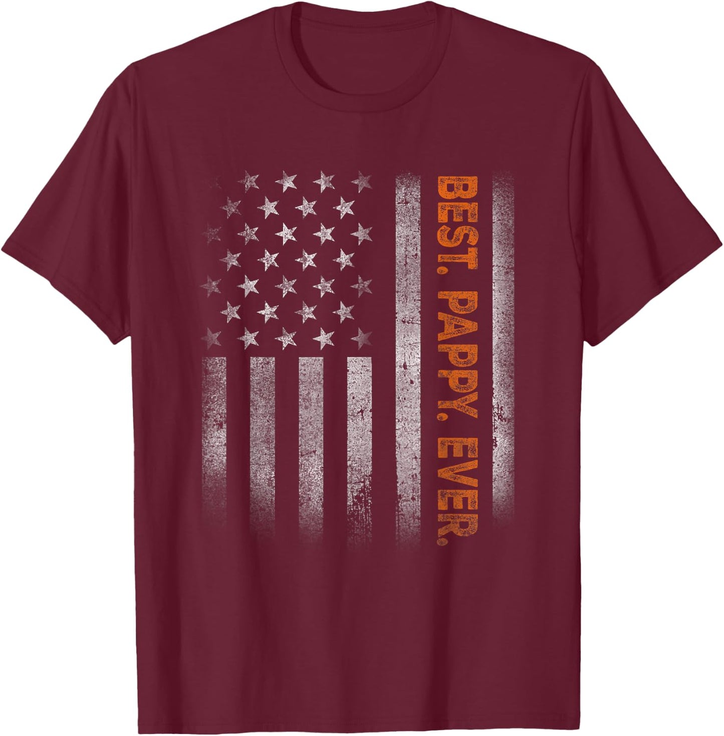 Pappy American Flag Father's Day For Pappy From Daughter T-Shirt - T-Shirt | Maroon