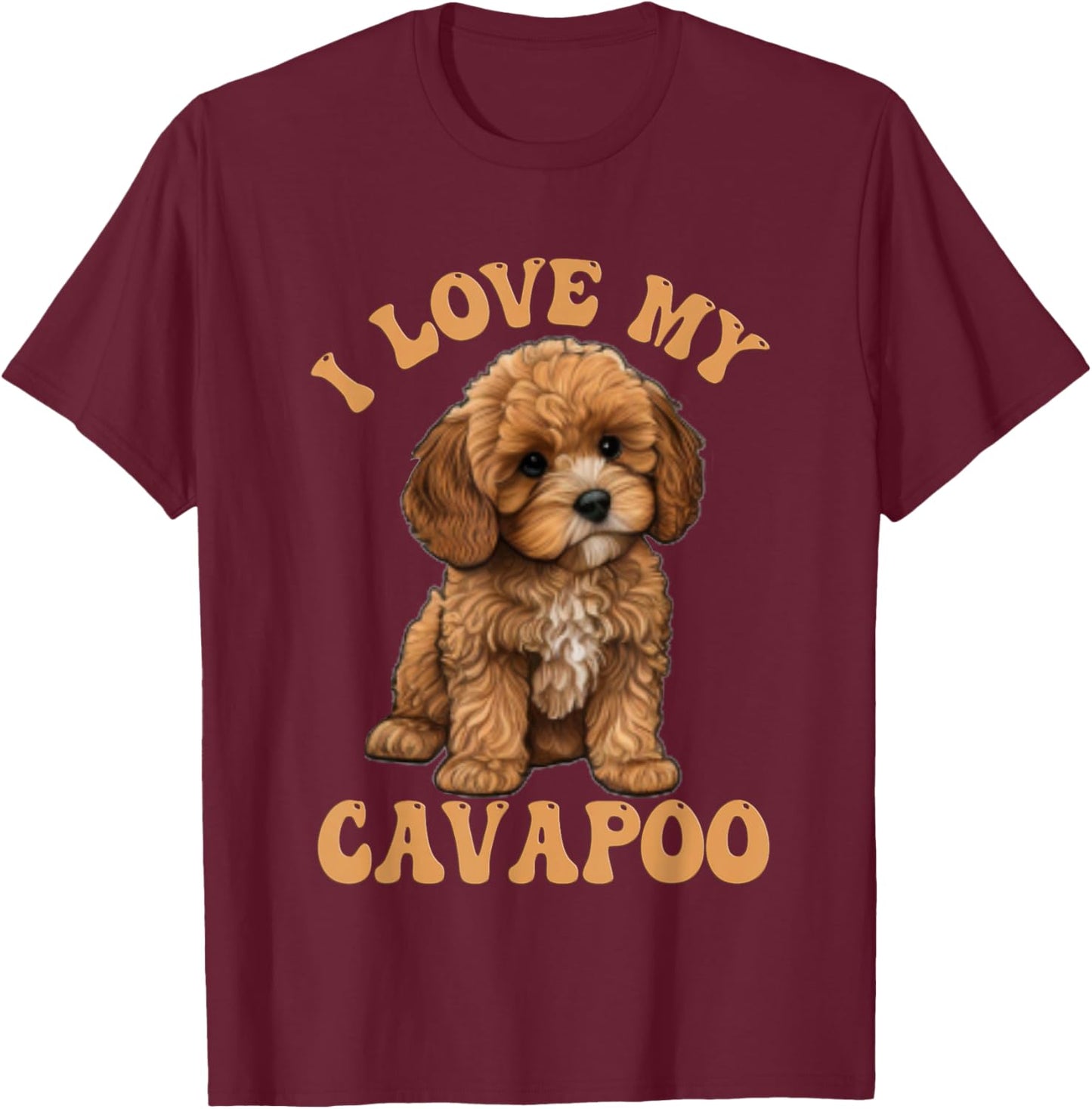 I Love My Cavapoo Santa Christmas Xmas Dog for mom dad Kids T-Shirt - T-Shirt | Maroon