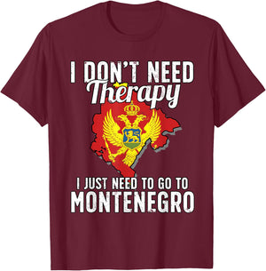 Montenegrin Flag I Montenegro Flag I Vacation Montenegro T-Shirt - T-Shirt | Maroon