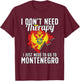 Montenegrin Flag I Montenegro Flag I Vacation Montenegro T-Shirt - T-Shirt | Maroon