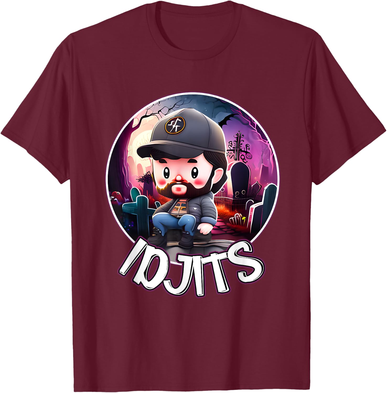 Idjits Cute Funny Bobby SPN Reference T-Shirt - T-Shirt | Maroon