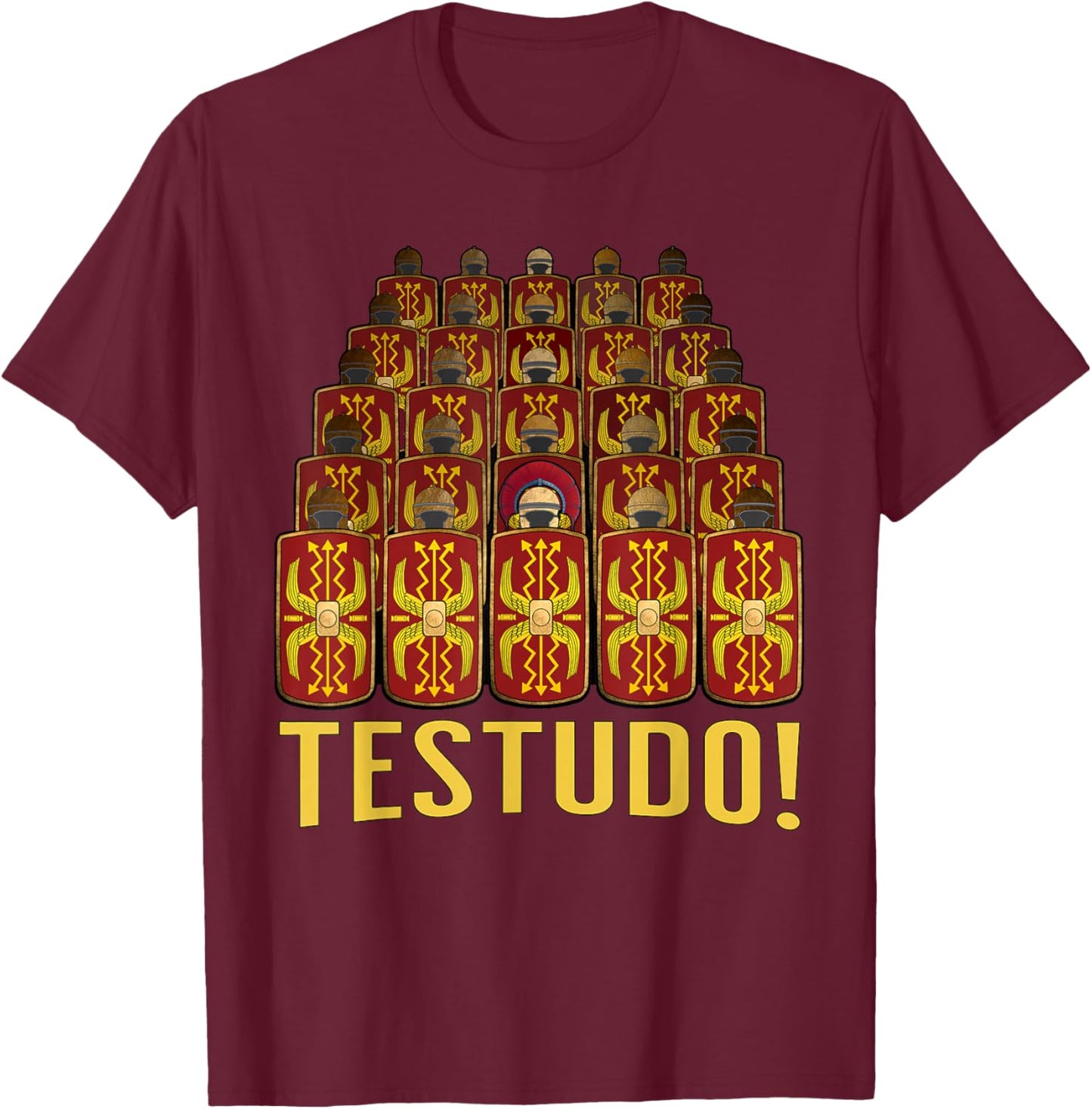 Roman Empire Legionaries Testudo T-Shirt - T-Shirt | Maroon