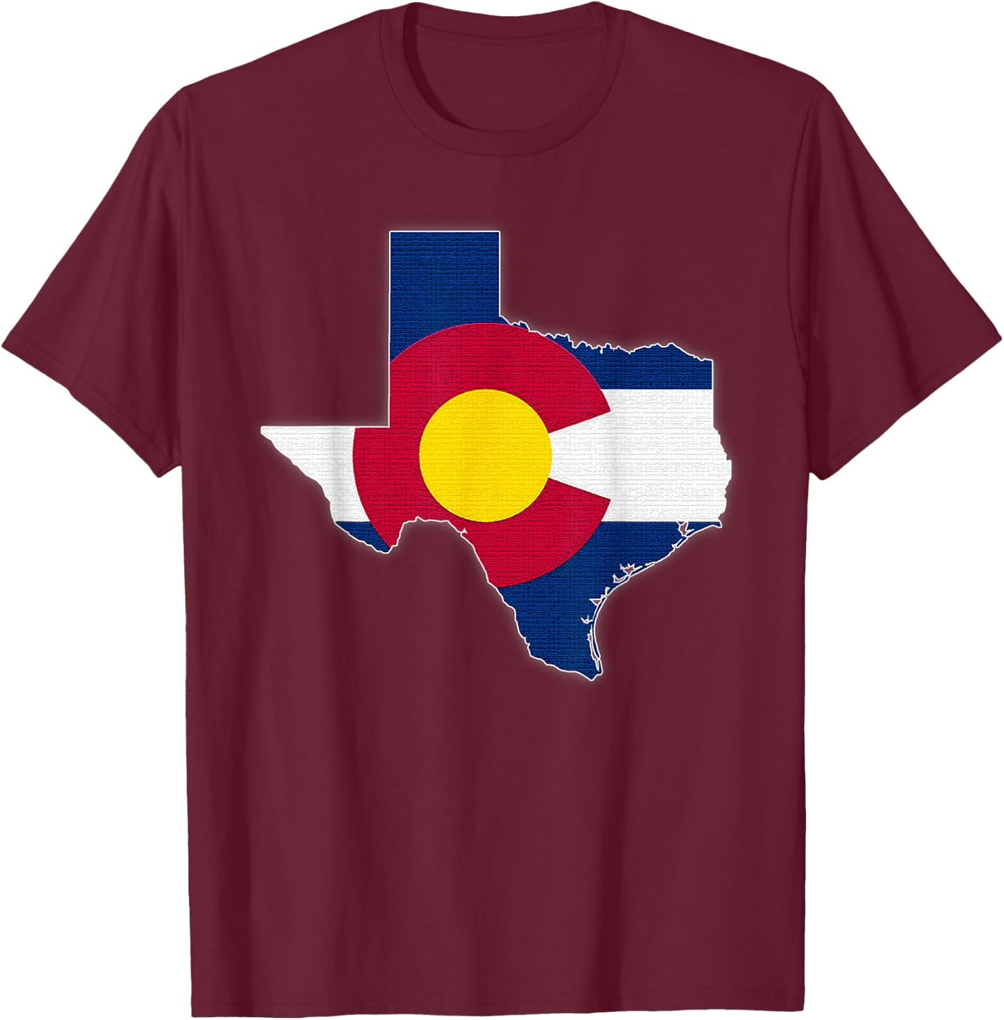 TEXAS STATE MAP COLORADO CO Flag Roots Men Women Gift T-Shirt - T-Shirt | Maroon