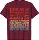 13 Years as Husband & Wife 13th Anniversary Gift Couple T-Shirt - T-Shirt | Maroon