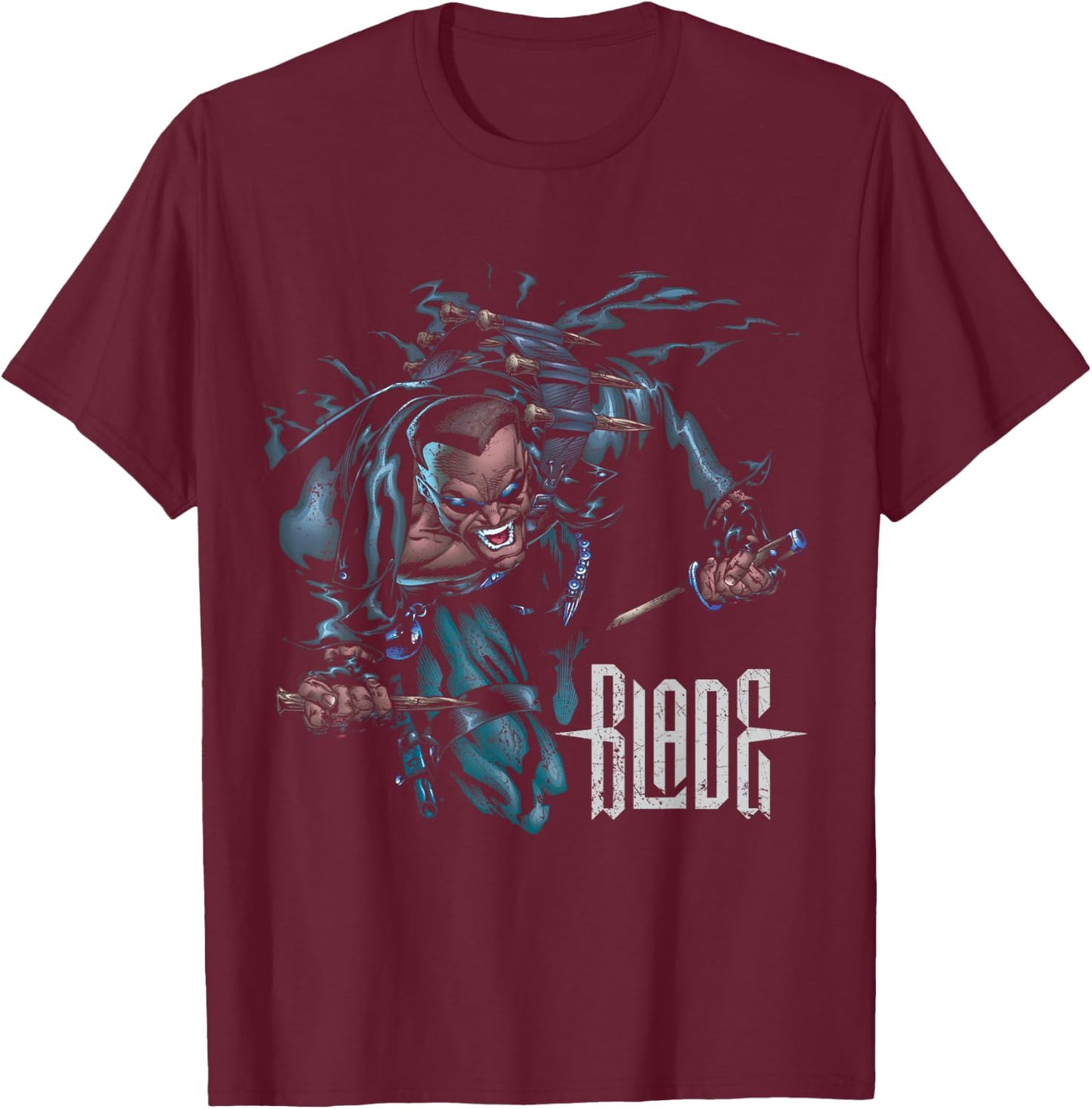 Marvel Blade Eric Brooks Comic Book T-Shirt - T-Shirt | Maroon