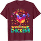 I'm Just A 6 Year Old Girl Who Loves Chickens T-Shirt - T-Shirt | Maroon